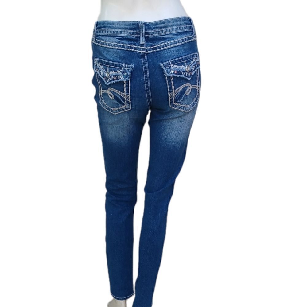 446215...Justice Premium Skinny Jeans Size Jr. 16R - Picture 5 of 6